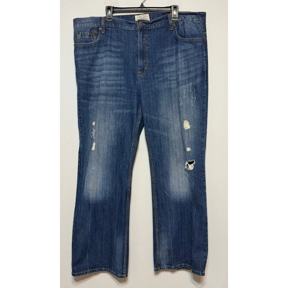 Vtg Aeropostale Y2K Distressed Bootcut Jeans Mens 42x32 Retro Grunge‎ Streetwear